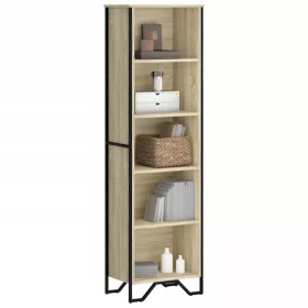    sonoma tölgy színű szerelt fa könyvszekrény 50 x 31 x 169 cm