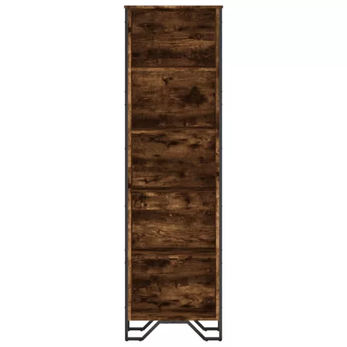  füstös tölgy színű szerelt fa könyvespolc 50 x 31 x 169 cm