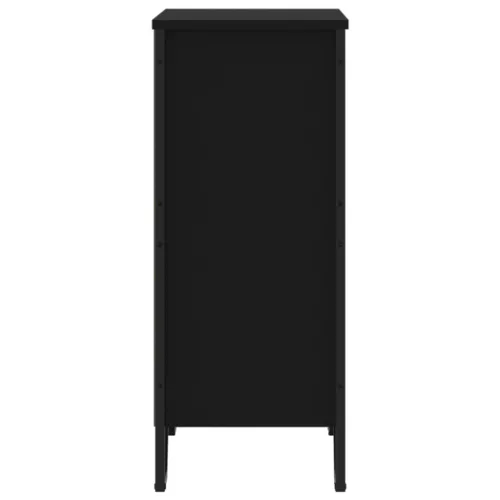  fekete szerelt fa könyvszekrény 80 x 31 x 74,5 cm