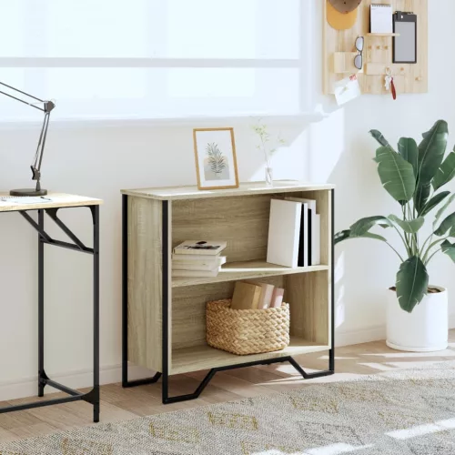  sonoma tölgy színű szerelt fa könyvespolc 80 x 31 x 74,5 cm