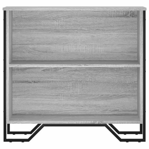  szürke sonoma színű szerelt fa könyvespolc 80 x 31 x 74,5 cm