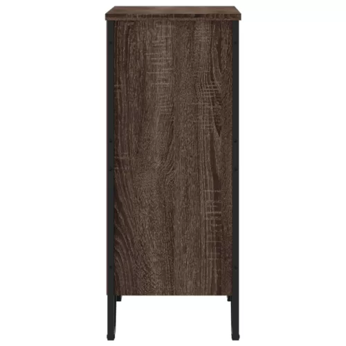  barna tölgy színű szerelt fa könyvszekrény 80 x 31 x 74,5 cm