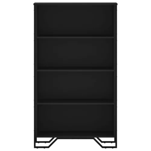  fekete szerelt fa könyvszekrény 80 x 31 x 137,5 cm