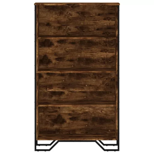  füstös tölgy színű szerelt fa könyvszekrény 80 x 31 x 137,5 cm