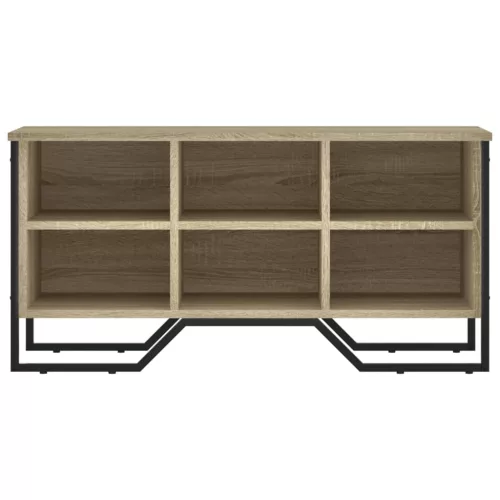  sonoma tölgy színű szerelt fa cipőszekrény 90 x 38 x 45,5 cm