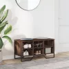  barna tölgy színű szerelt fa cipőszekrény 90 x 38 x 45,5 cm
