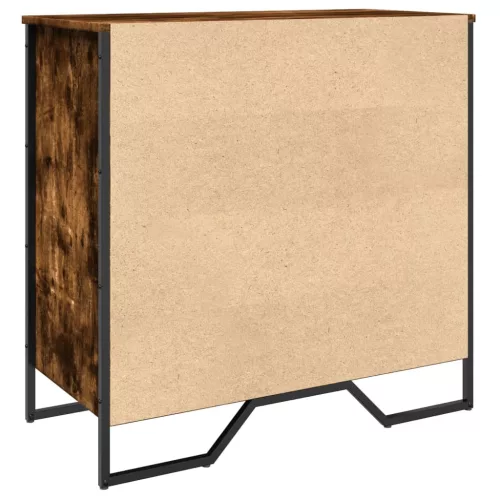  füstös tölgy színű szerelt fa cipőszekrény 80 x 38 x 78 cm