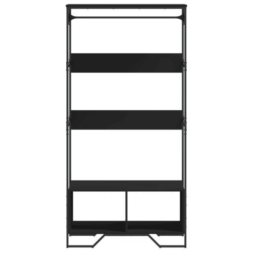  fekete szerelt fa ruhásszekrény 90 x 50 x 180 cm