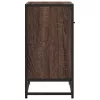  barna tölgy színű szerelt fa és fém éjjeliszekrény 60x31x60 cm