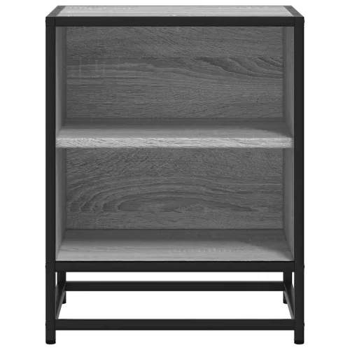  éjjeliszekrény szürke Sonoma 40x31x50 cm Gépi fa és fém