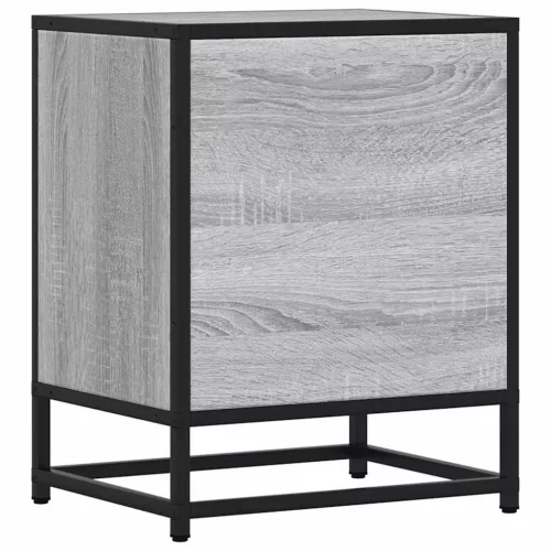  éjjeliszekrény szürke Sonoma 40x31x50 cm Gépi fa és fém