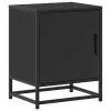  éjjeliszekrények 2 db Fekete 40x31x50 cm Méretezett fa és fém
