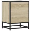  éjjeliszekrények 2 db Sonoma tölgy 40x31x50 cm Gépi fa és fém