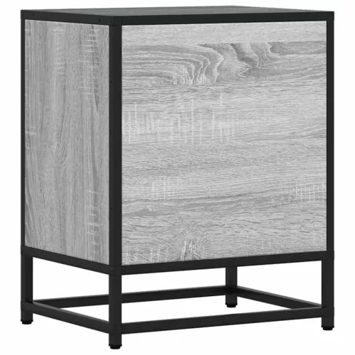  éjjeliszekrény szürke Sonoma 40x31x50 cm Gépi fa és fém