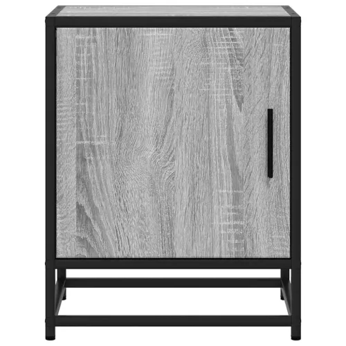  éjjeliszekrények 2 db Szürke Sonoma Mérnöki fa és fém