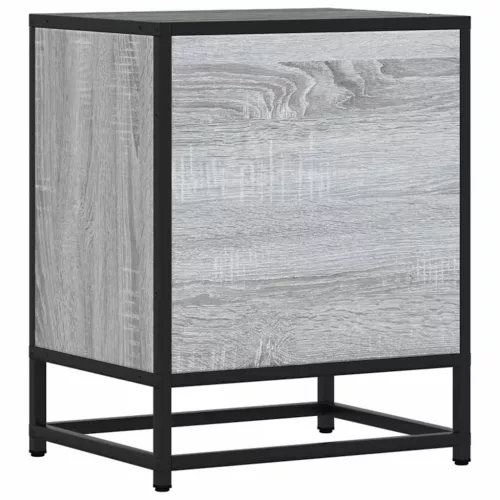  éjjeliszekrények 2 db Szürke Sonoma Mérnöki fa és fém