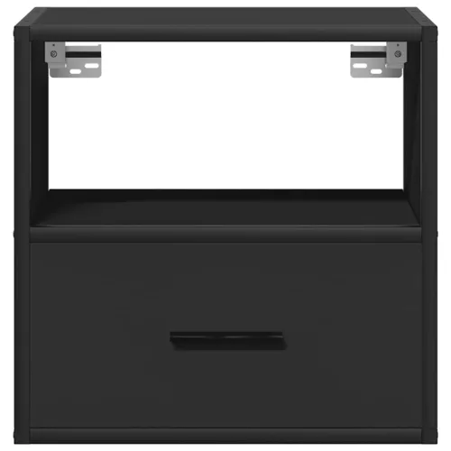  2 db fekete falra szerelhető éjjeliszekrény 40 x 31 x 39,5 cm