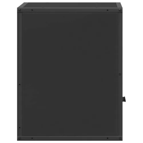  2 db fekete falra szerelhető éjjeliszekrény 40 x 31 x 39,5 cm