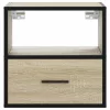  sonoma tölgy színű falra szerelhető éjjeliszekrény 40x31x39,5cm