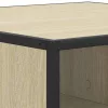  sonoma tölgy szerelt fa és fém dohányzóasztal 100 x 100 x 30 cm