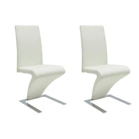 2 db fehér műbőr étkezőszék - raktári