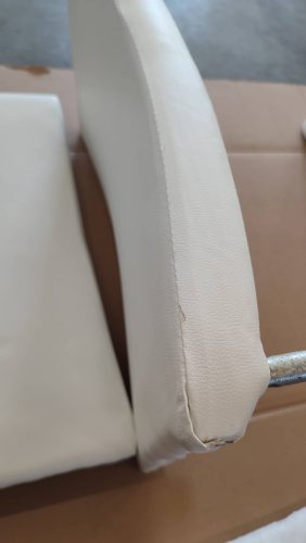 2 db fehér műbőr étkezőszék - raktári