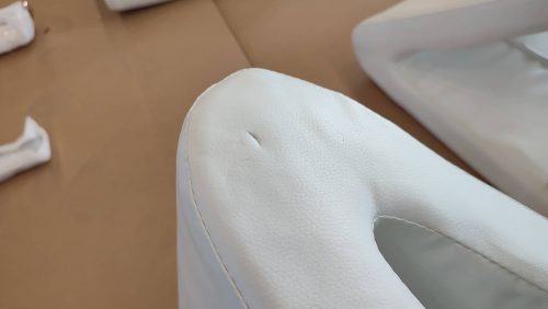 2 db fehér műbőr étkezőszék - raktári