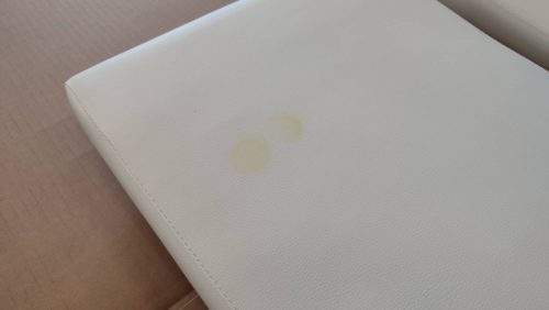 2 db fehér műbőr étkezőszék - raktári