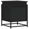  fekete szerelt fa tárolóláda fedéllel 40 x 40 x 51,5 cm