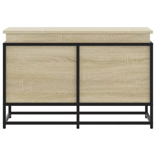  sonoma tölgy színű szerelt fa tárolóláda fedéllel 80x40x51,5 cm