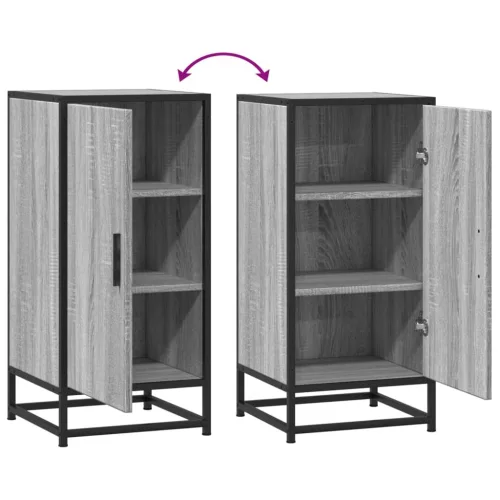  szürke sonoma színű szerelt fa tálalószekrény 35,5 x 35 x 76 cm