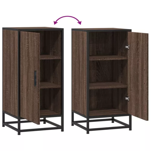  barna tölgy színű szerelt fa tálalószekrény 35,5 x 35 x 76 cm