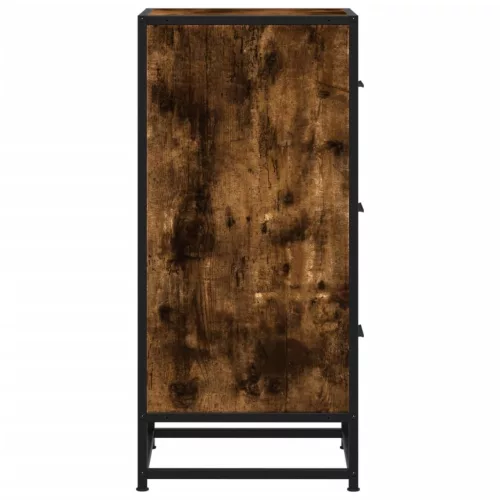  füstös tölgy színű szerelt fa tálalószekrény 35,5 x 35 x 76 cm