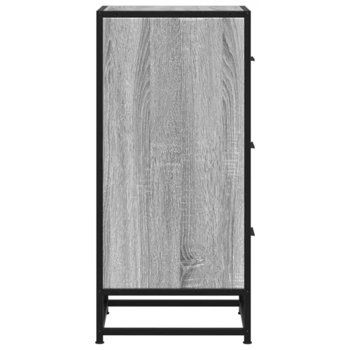  szürke sonoma színű szerelt fa tálalószekrény 35,5 x 35 x 76 cm