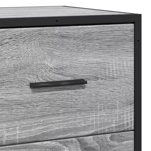  szürke sonoma színű szerelt fa tálalószekrény 35,5 x 35 x 76 cm