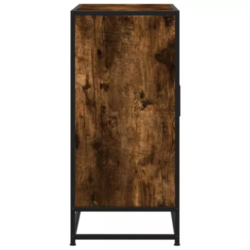  füstös tölgy színű szerelt fa tálalószekrény 68 x 35 x 76 cm