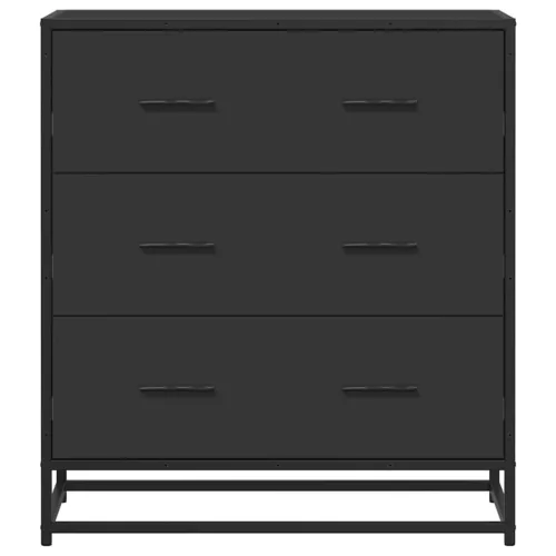  fekete szerelt fa tálalószekrény 68 x 35 x 76 cm