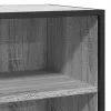  szürke sonoma színű szerelt fa tálalószekrény 68 x 35 x 76 cm