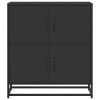  Tálalószekrény Fekete 68x35x76 cm Engineered Wood