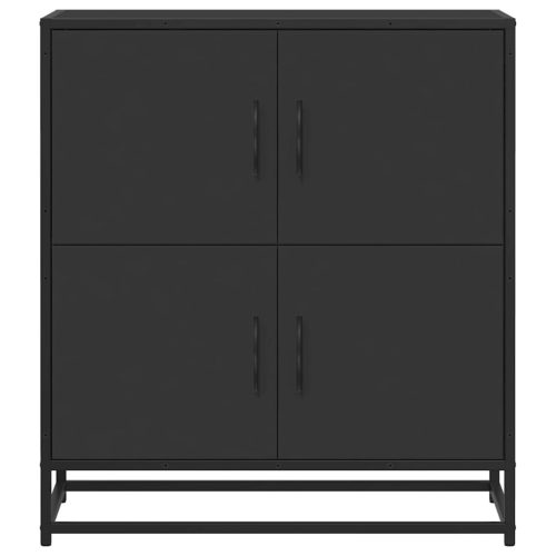  Tálalószekrény Fekete 68x35x76 cm Engineered Wood