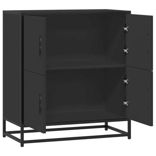  Tálalószekrény Fekete 68x35x76 cm Engineered Wood