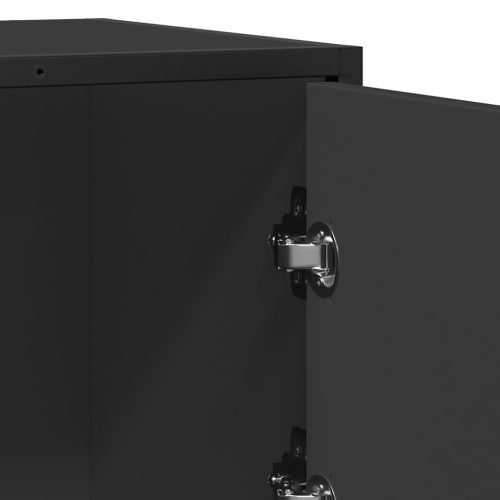  Tálalószekrény Fekete 68x35x76 cm Engineered Wood