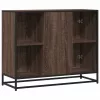  barna tölgy színű szerelt fa tálalószekrény 92 x 35 x 76 cm