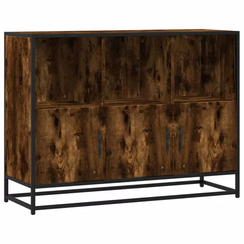 sonoma tölgy színű szerelt fa tálalószekrény 100x35x76 cm
