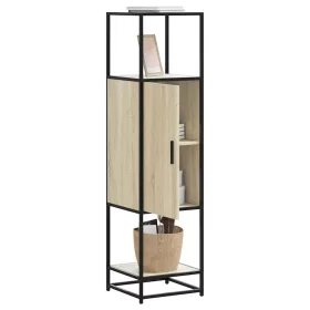  Highboard sonoma tölgy 35,5x35x139 cm gépelt fa és fém