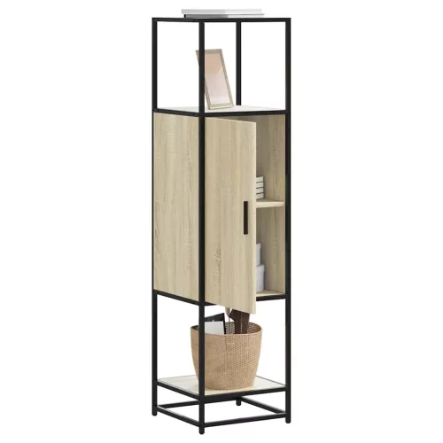  Highboard sonoma tölgy 35,5x35x139 cm gépelt fa és fém