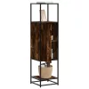  Highboard sonoma tölgy 35,5x35x139 cm gépelt fa és fém