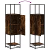  Highboard sonoma tölgy 35,5x35x139 cm gépelt fa és fém