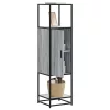  Highboard szürke sonoma 35,5x35x139 cm gépelt fa és fém