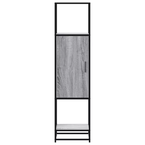  Highboard szürke sonoma 35,5x35x139 cm gépelt fa és fém
